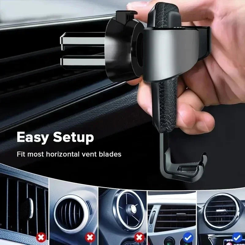 Gravity Car Phone Holder Air Vent Clip Mount Mobile Cell Stand